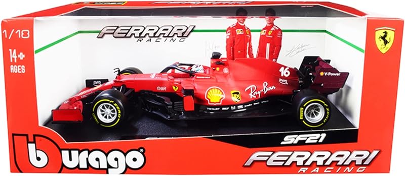 Bburago Ferrari SF21 Leclerc